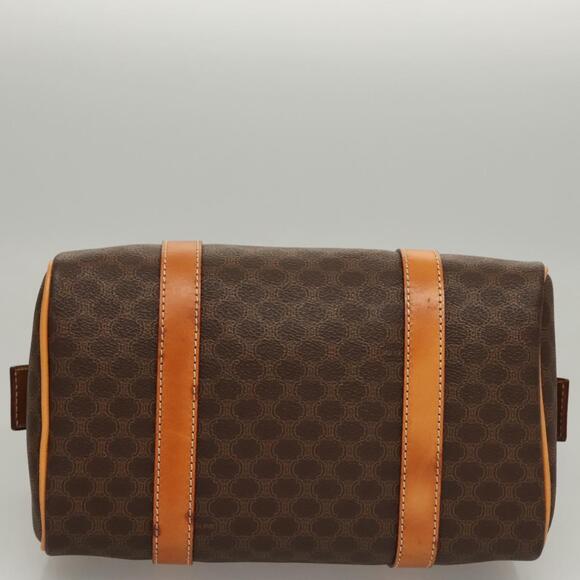 CELINE Macadam Canvas Hand Bag Pvc Leather Brown Gold - Picture 9 of 12